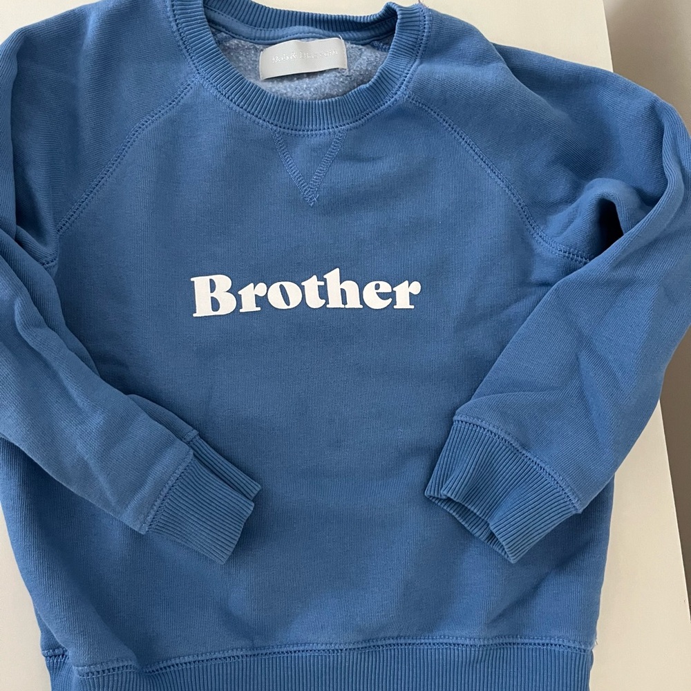 Blue 'Brother' Kids Sweatshirt - 4T